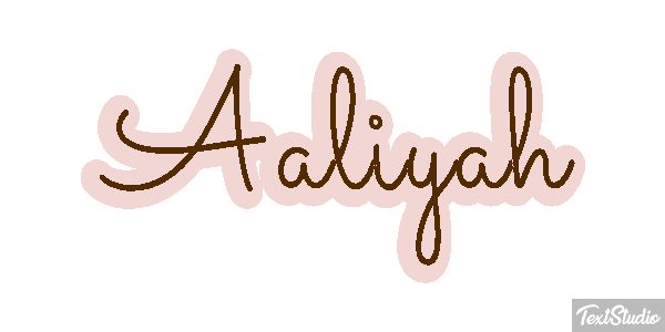 Aaliyah Text effect