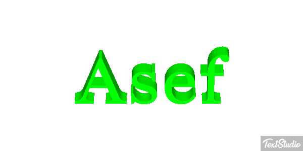Asef Text effect