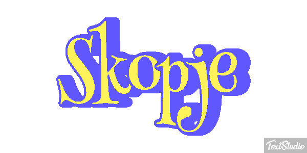 Skopje Efekt tekstowy