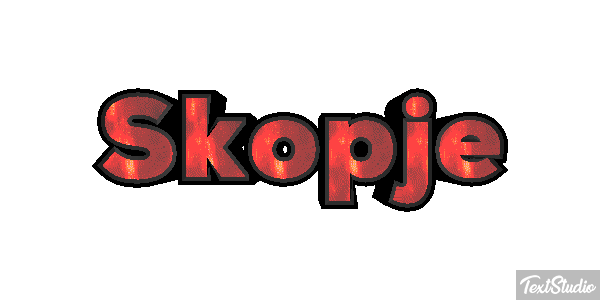Skopje Efekt tekstowy