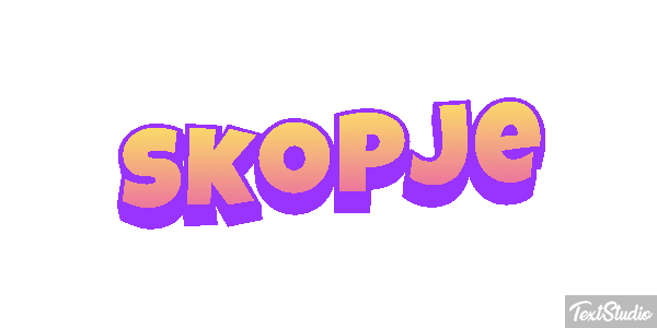 Skopje Efekt tekstowy