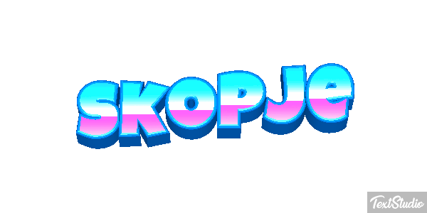 Skopje Efekt tekstowy