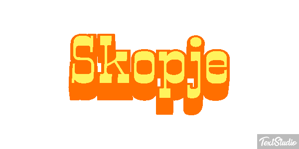 Skopje Efekt tekstowy
