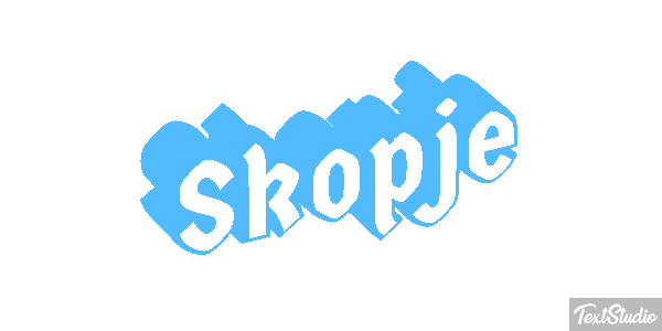 Skopje Efekt tekstowy