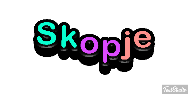Skopje Efekt tekstowy