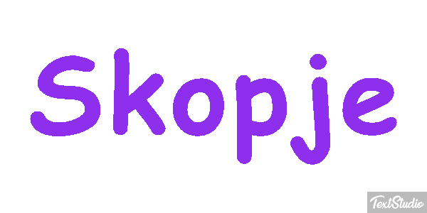 Skopje Efekt tekstowy