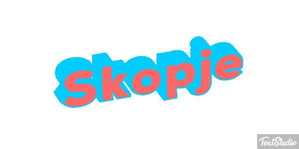Skopje Efekt tekstowy