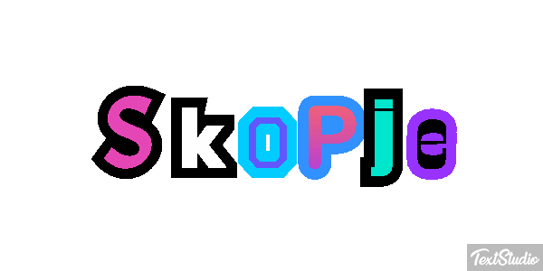 Skopje Efekt tekstowy