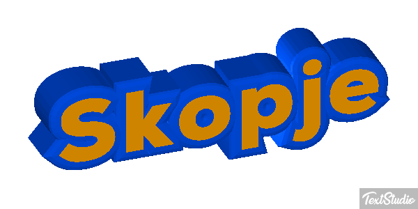 Skopje Efekt tekstowy