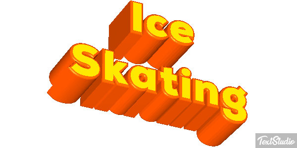 Ice Skating Text effect