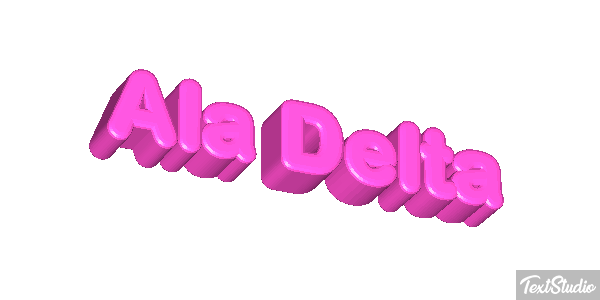 Ala Delta Efecto de texto