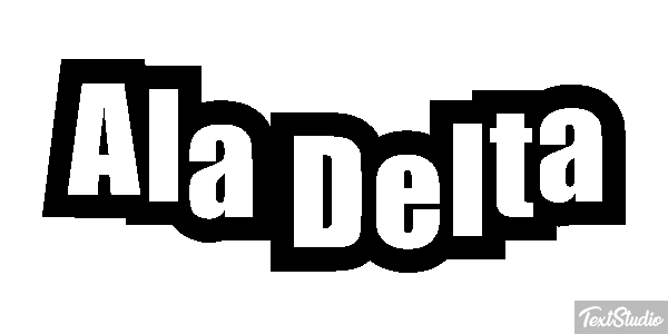 Ala Delta Efecto de texto