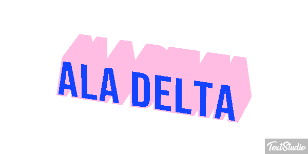Ala Delta Efecto de texto
