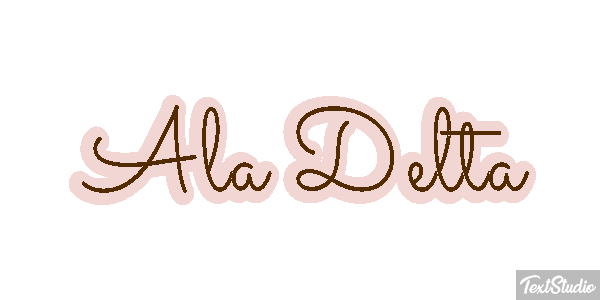 Ala Delta Efecto de texto