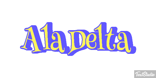 Ala Delta Efecto de texto