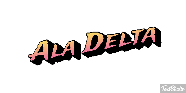 Ala Delta Efecto de texto