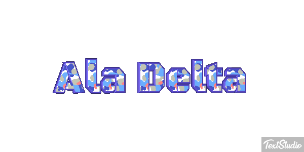 Ala Delta Efecto de texto