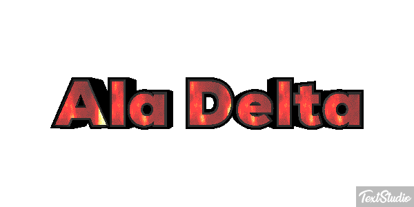 Ala Delta Efecto de texto