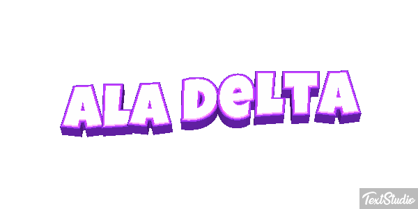 Ala Delta Efecto de texto