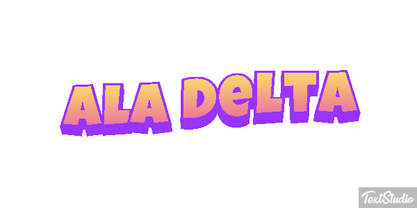 Ala Delta Efecto de texto