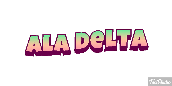 Ala Delta Efecto de texto