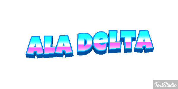 Ala Delta Efecto de texto