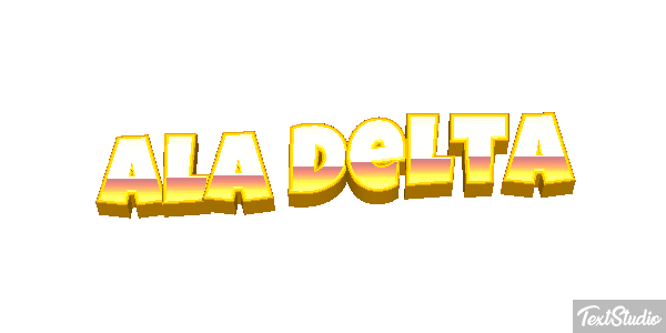 Ala Delta Efecto de texto
