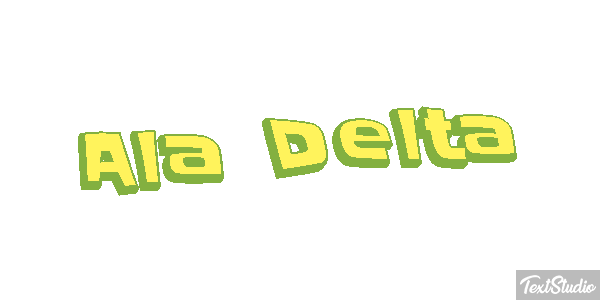 Ala Delta Efecto de texto