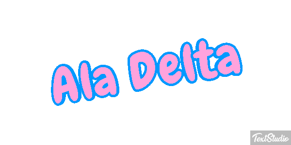 Ala Delta Efecto de texto