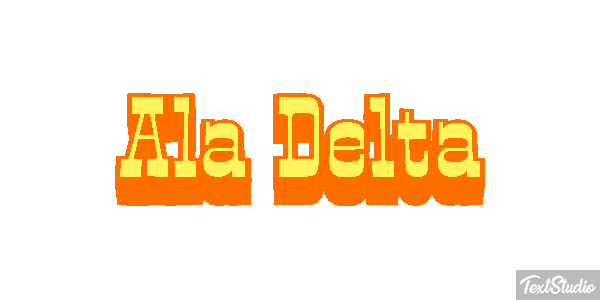Ala Delta Efecto de texto