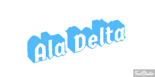 Ala Delta Efecto de texto