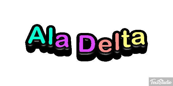 Ala Delta Efecto de texto
