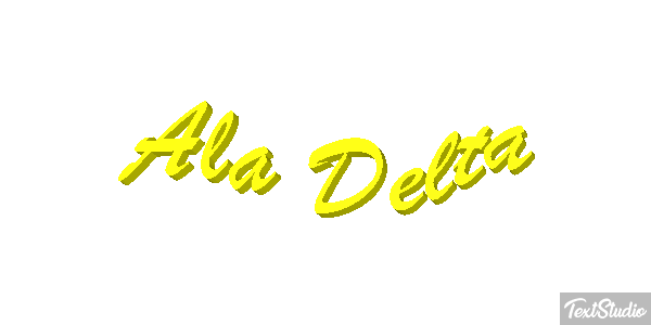 Ala Delta Efecto de texto