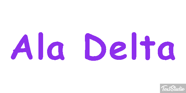 Ala Delta Efecto de texto
