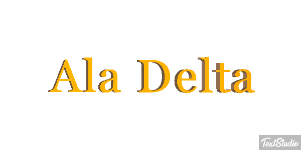 Ala Delta Efecto de texto