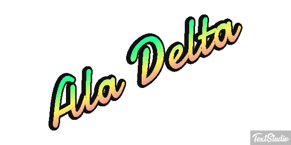 Ala Delta Efecto de texto