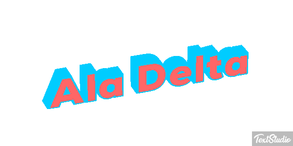 Ala Delta Efecto de texto