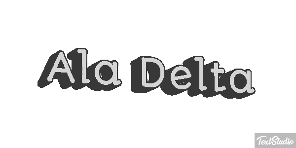 Ala Delta Efecto de texto