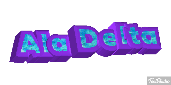 Ala Delta Efecto de texto