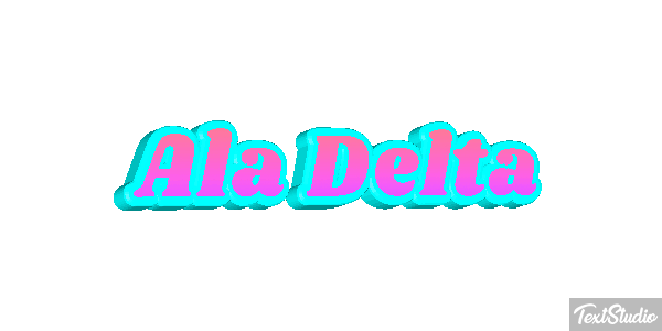 Ala Delta Efecto de texto