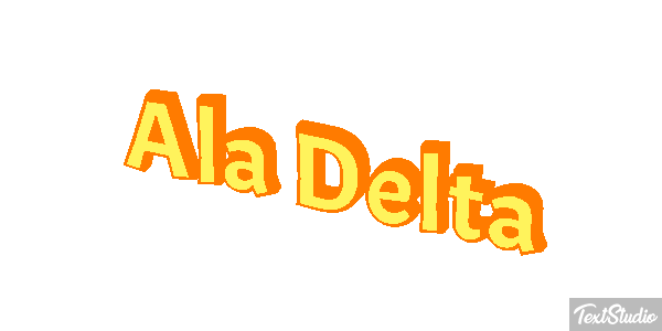 Ala Delta Efecto de texto