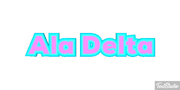 Ala Delta Efecto de texto