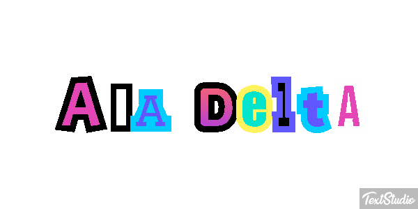 Ala Delta Efecto de texto