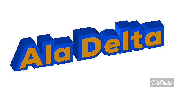 Ala Delta Efecto de texto