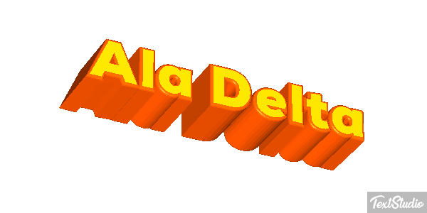 Ala Delta Efecto de texto