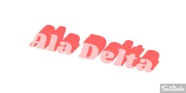 Ala Delta Efecto de texto