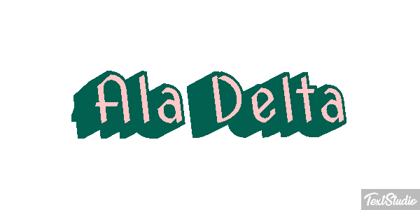 Ala Delta Efecto de texto