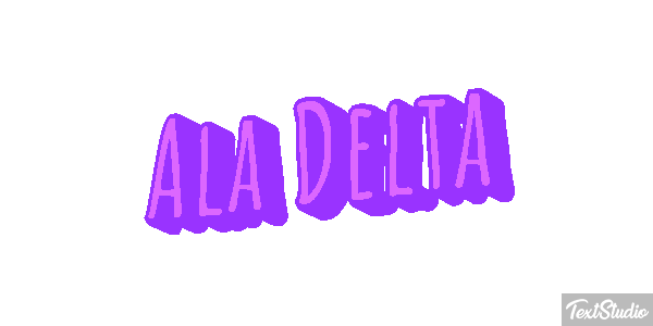 Ala Delta Efecto de texto