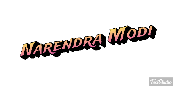 Narendra Modi Text effect