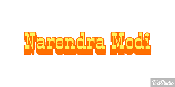 Narendra Modi Text effect